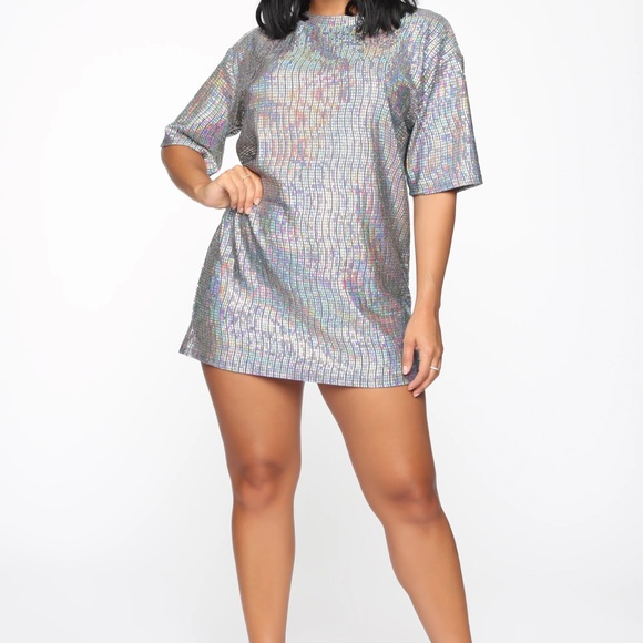 Hologram T Shirt Dress - Picture 1 of 4